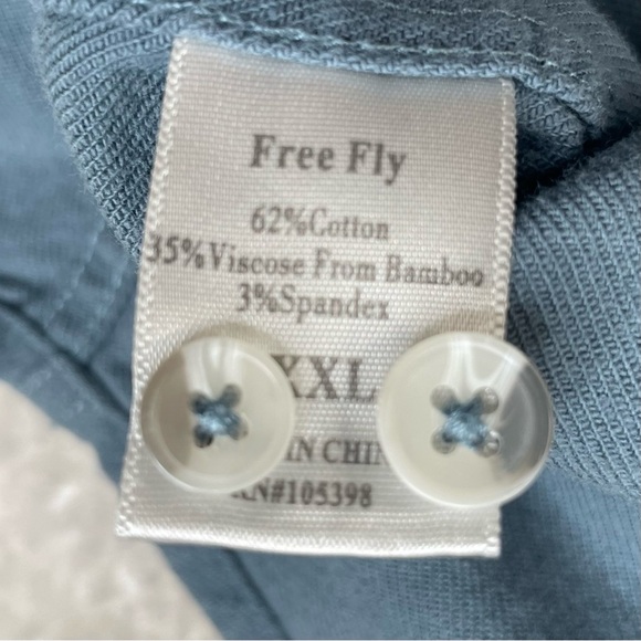 Free Fly Mens Button Down Cotton Bamboo Shirt Long Sleeve Soft Comfy Warm XXL - Picture 4 of 10